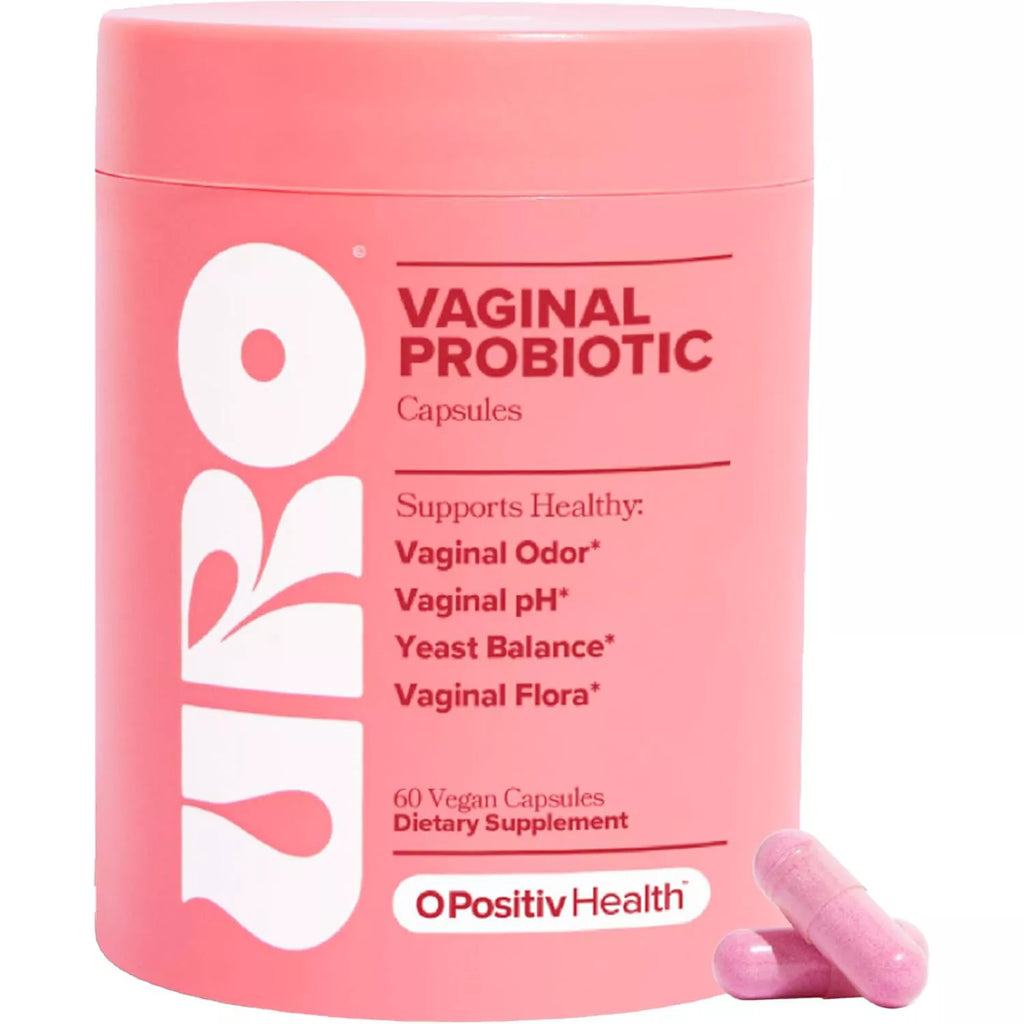 URO Vaginal Probiotics for Women pH Balance w/ Prebiotics Lactobacillus 60 Count